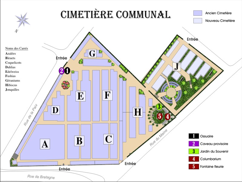 Plan du cimetière